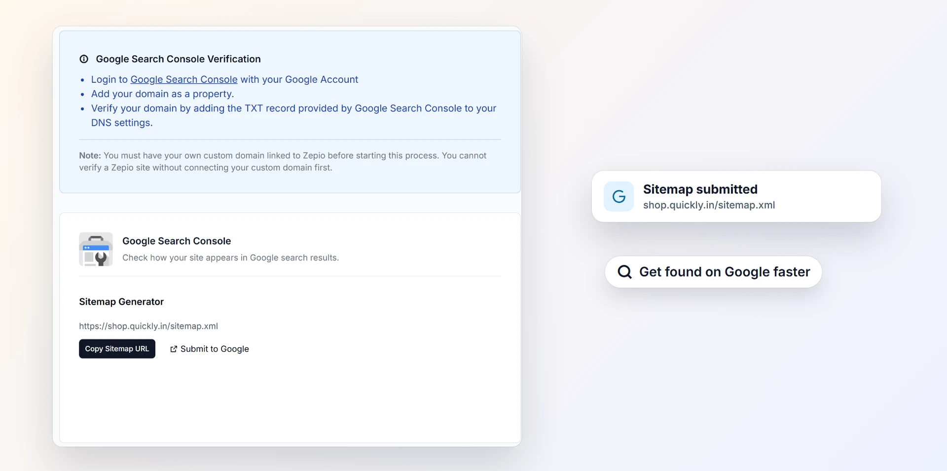 Search Console and domain checks