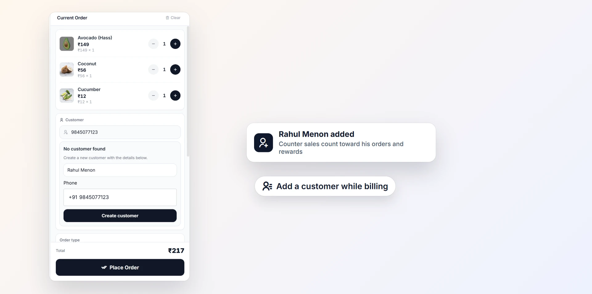 Save the customer at the counter