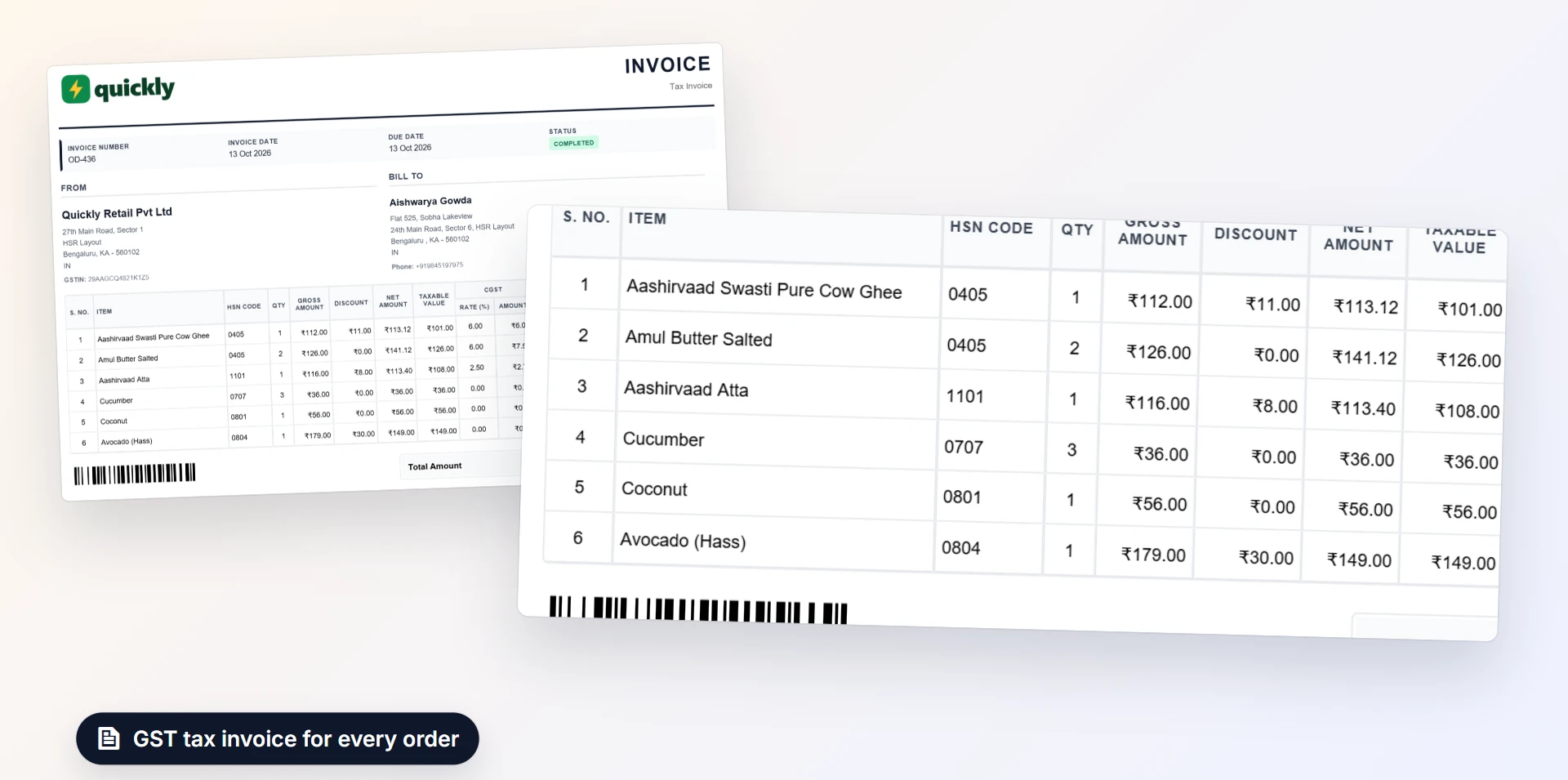 Tax invoices