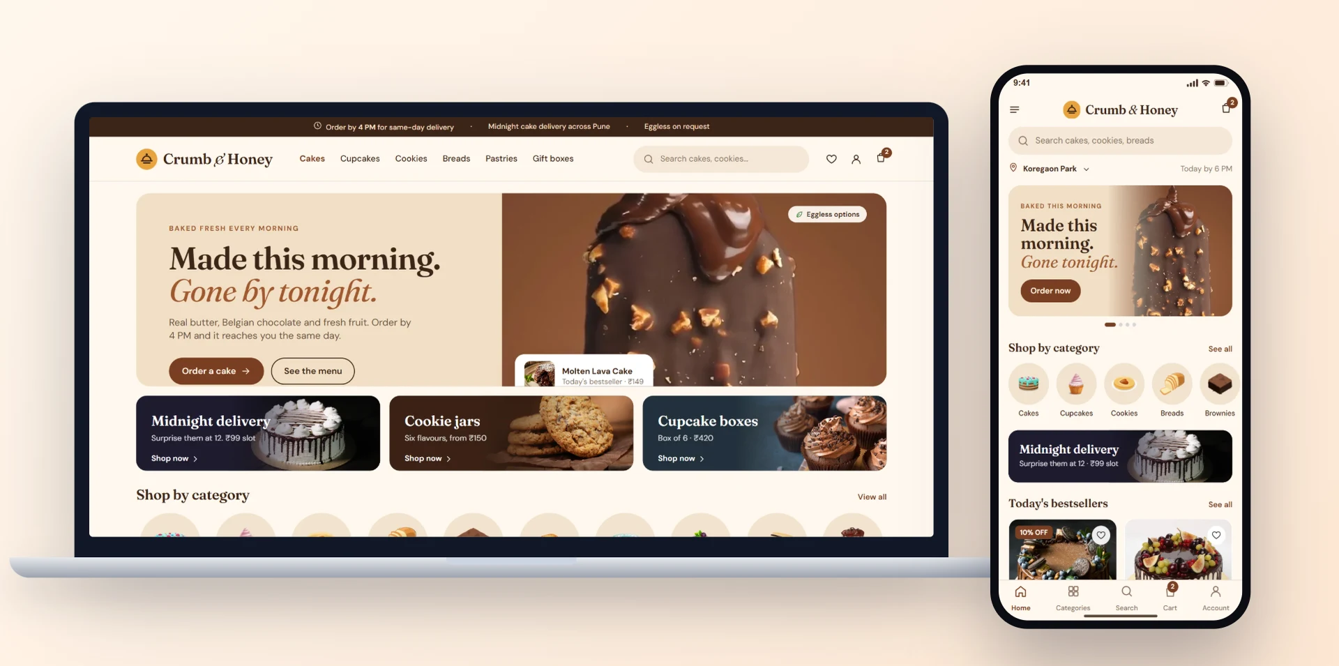 Your own bakery ordering website and app