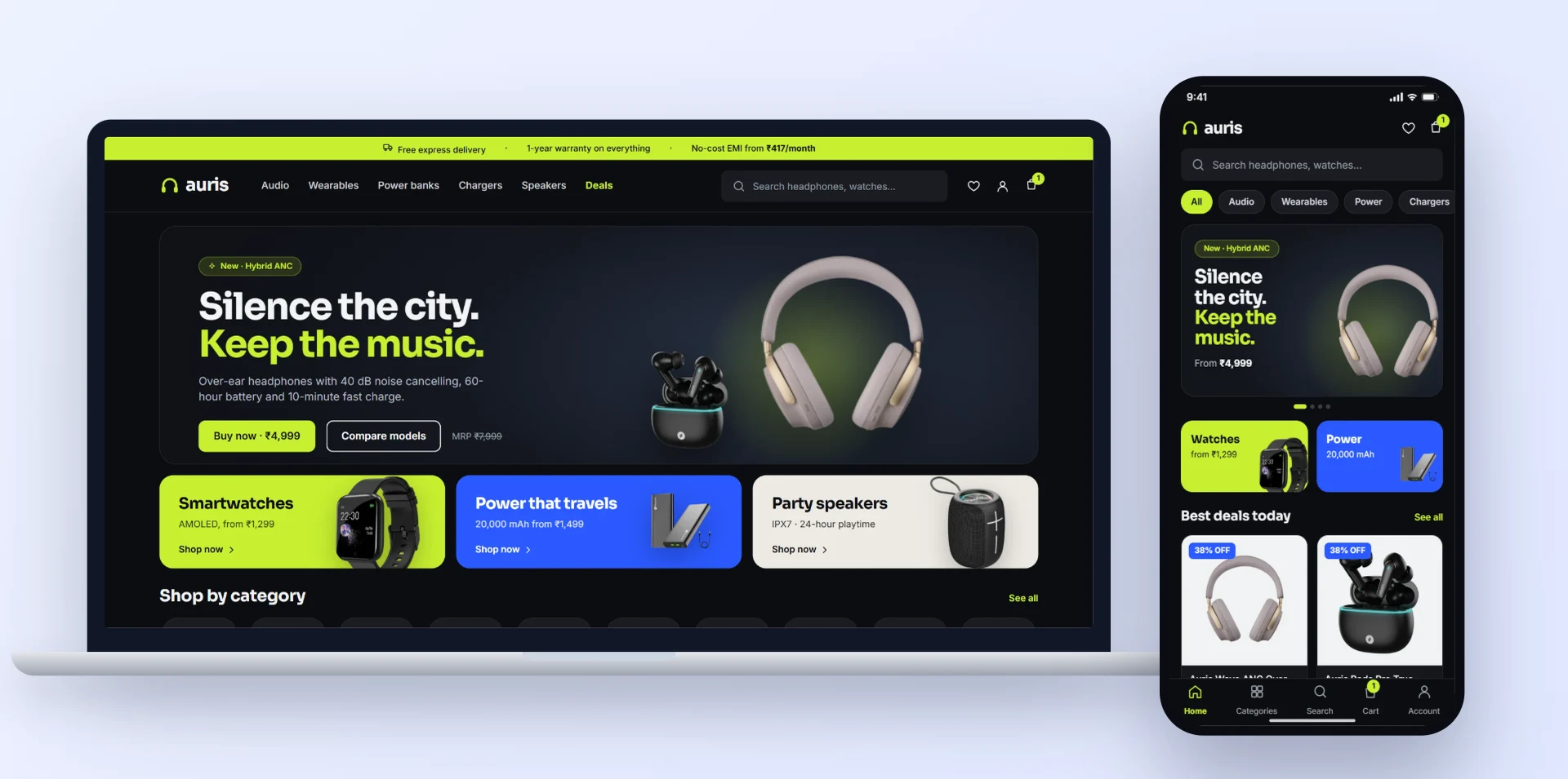 Your own electronics store website and app