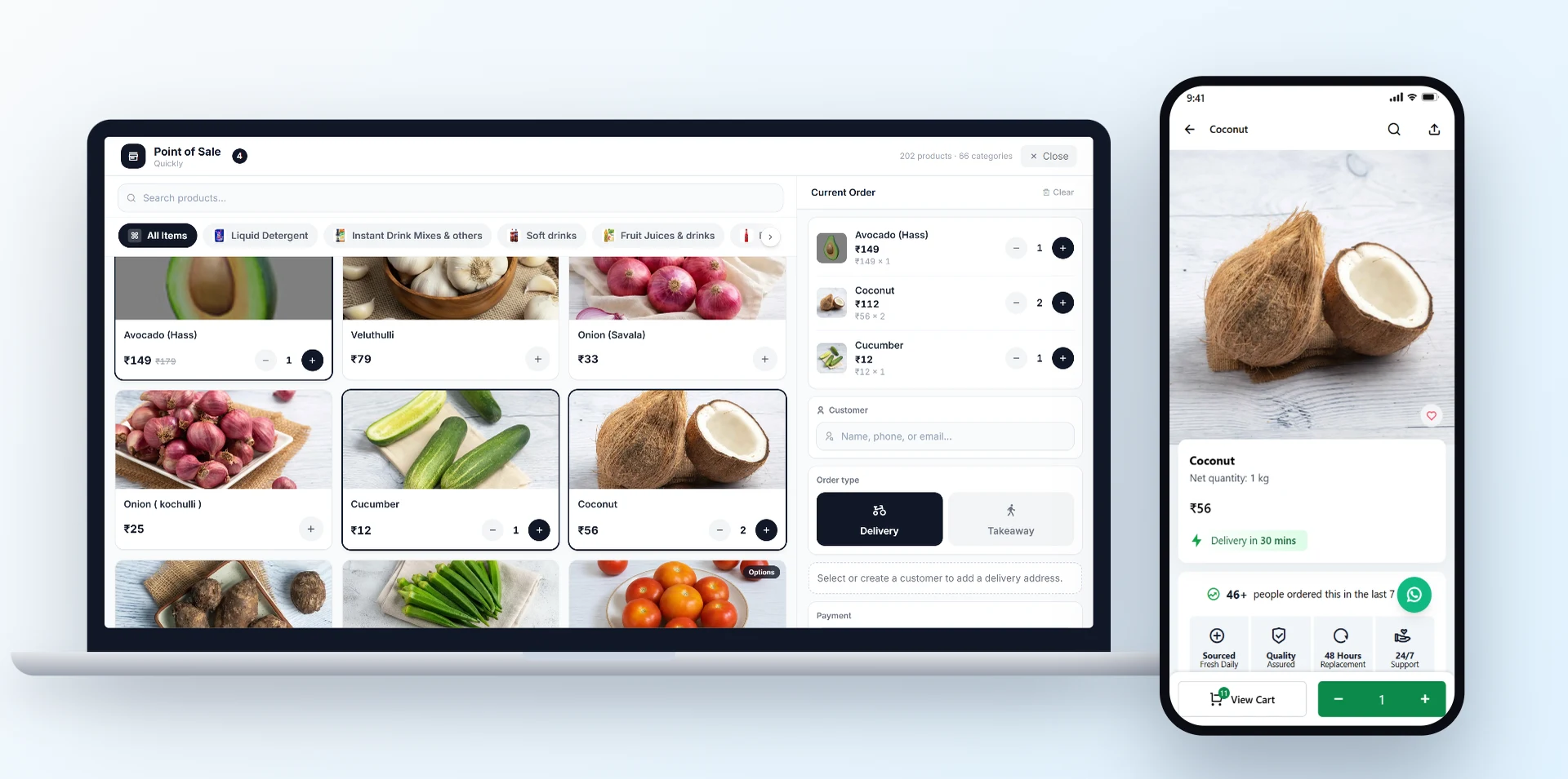 Sell at your counter and online, together
