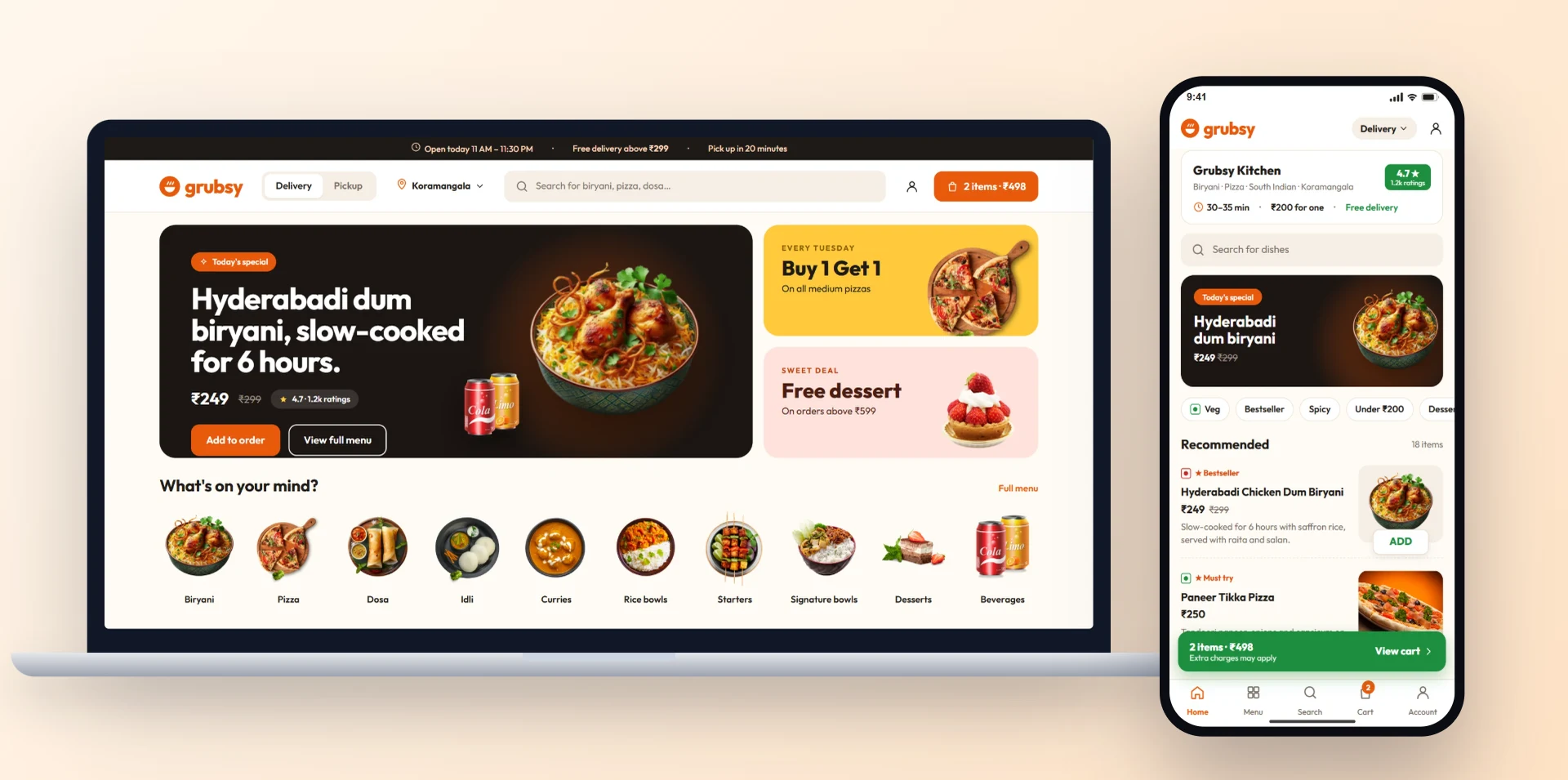 Your own food ordering website and app