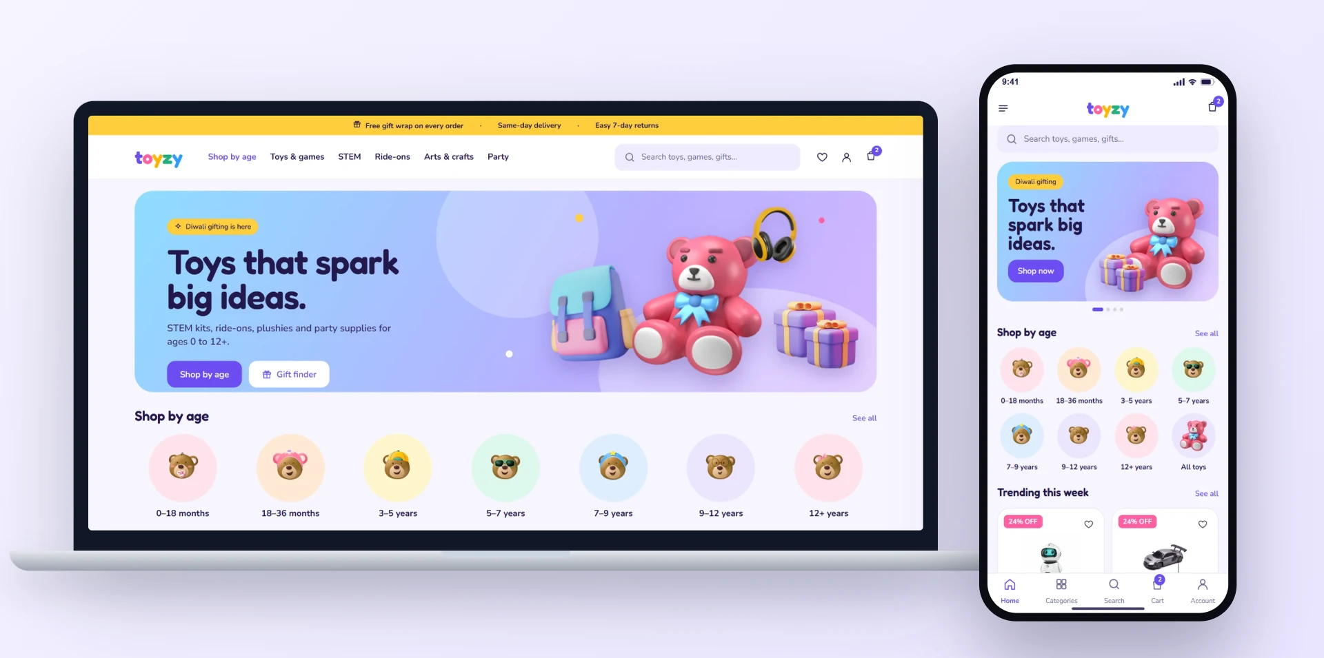 Your own toy store website and app