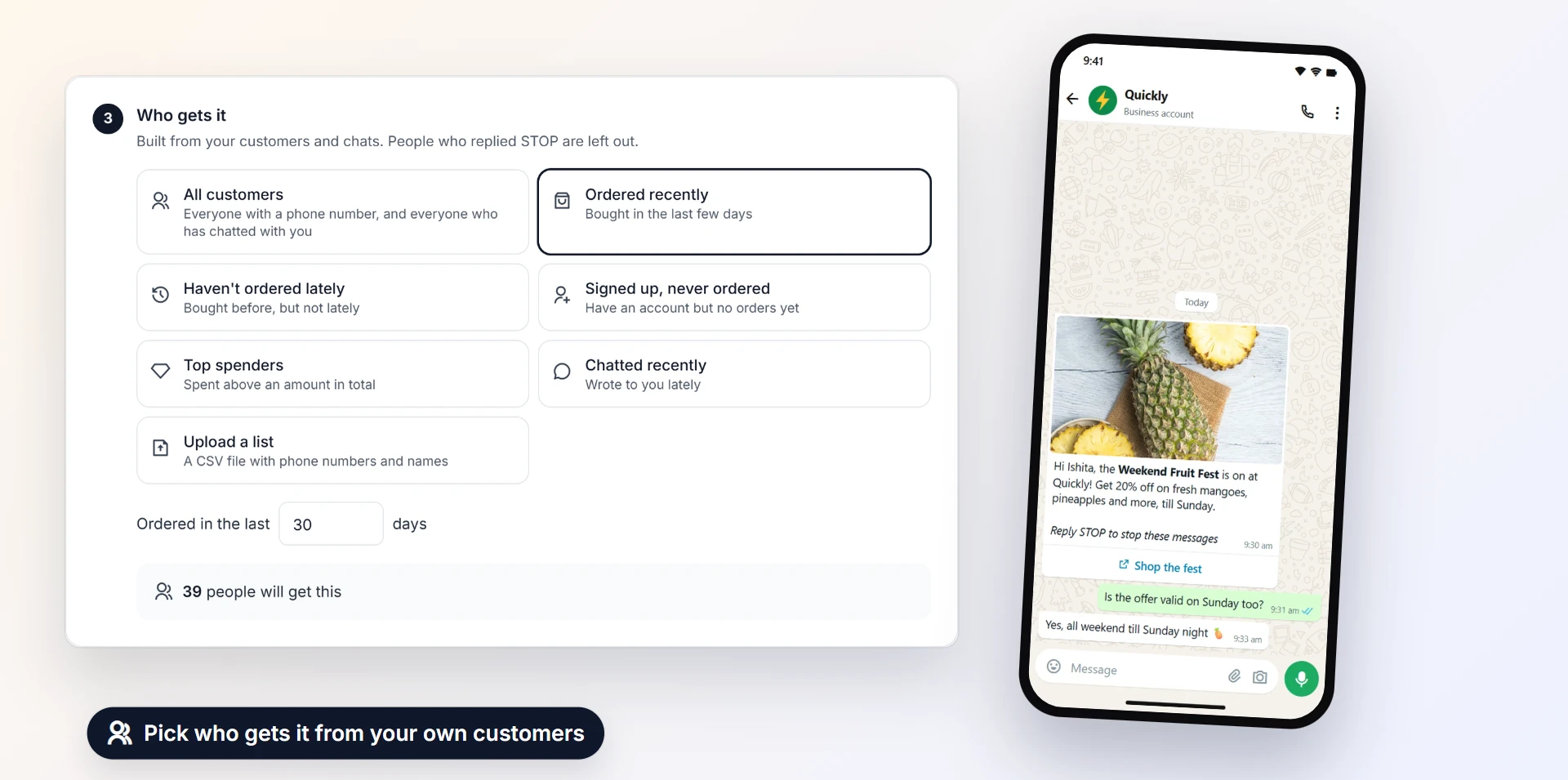 The right customers