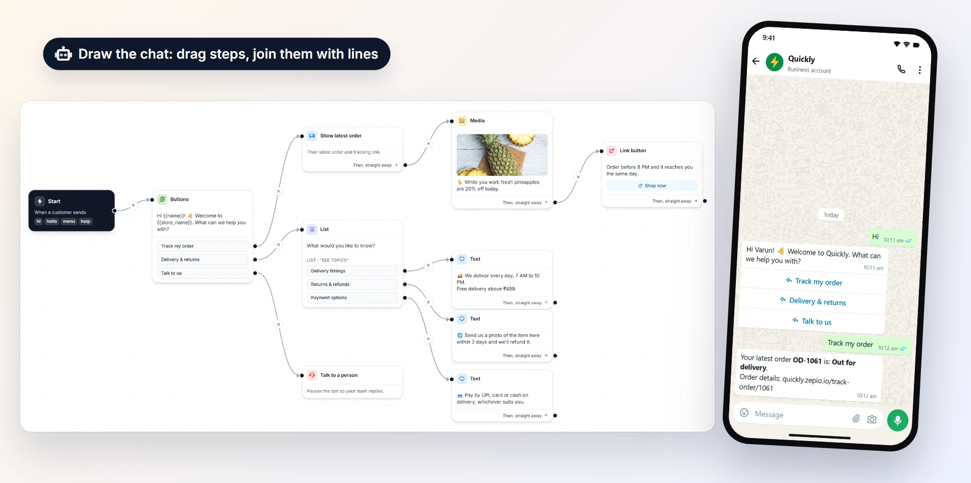 A chatbot, no code