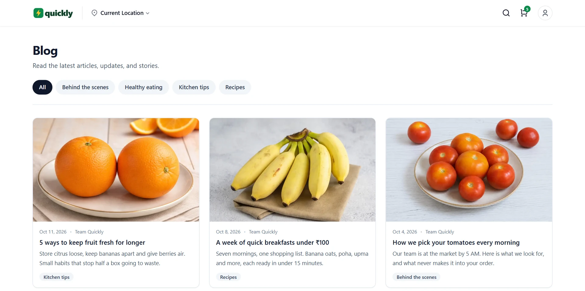 Blog and pages