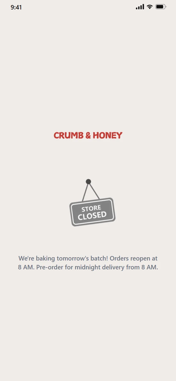 Pause orders when you are full