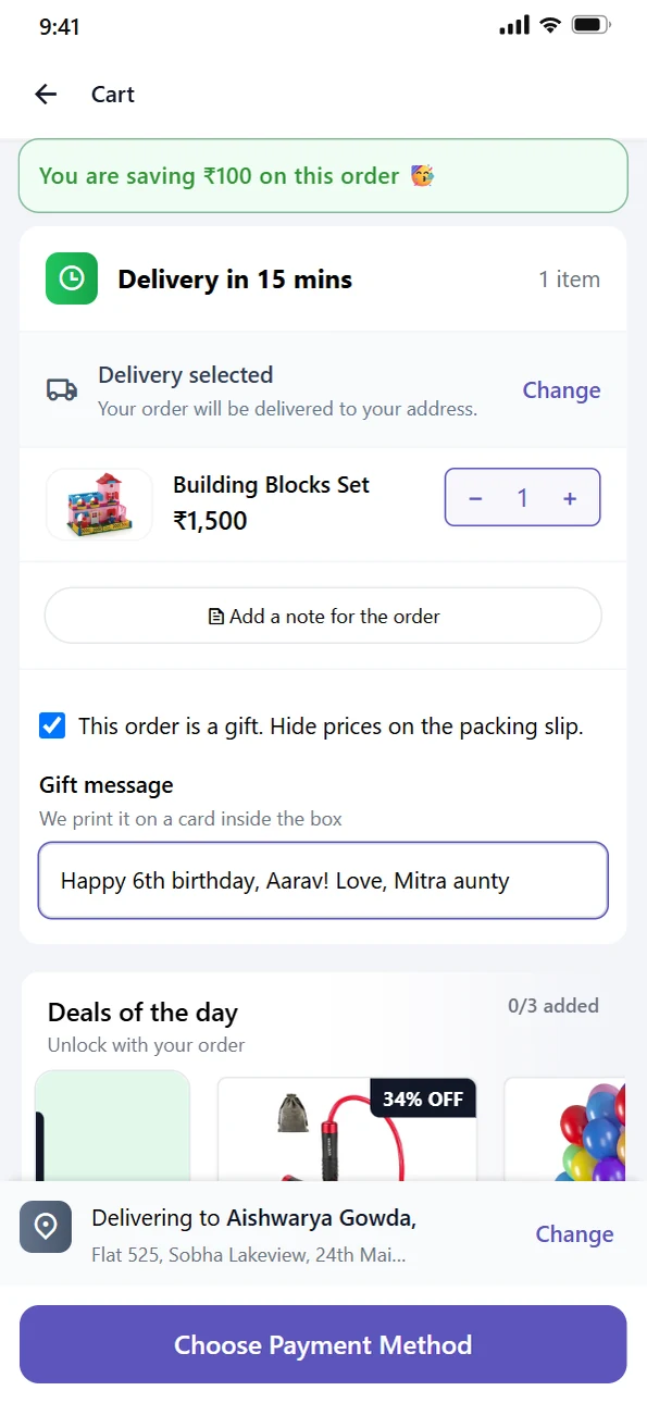 Gift notes