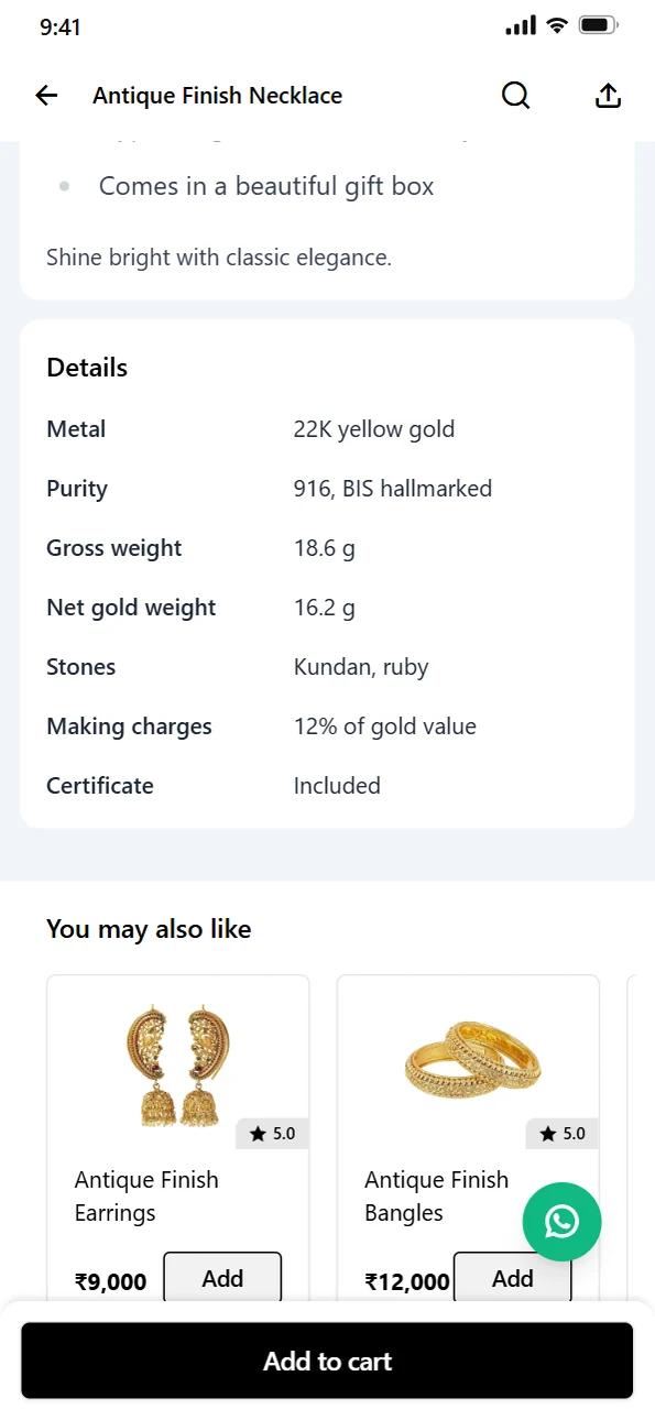 Metal, purity and weight