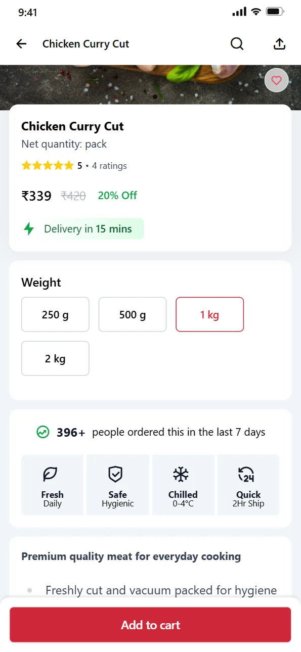 Sold by weight