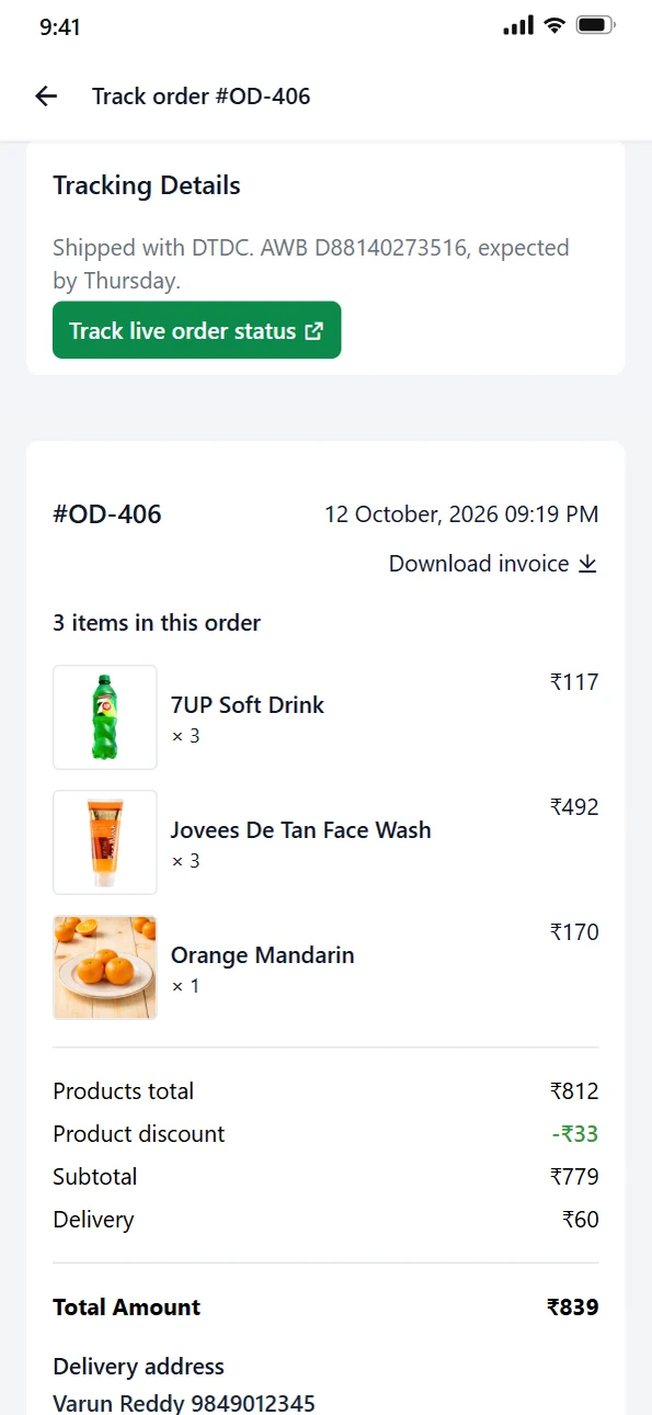 Your customer tracks it