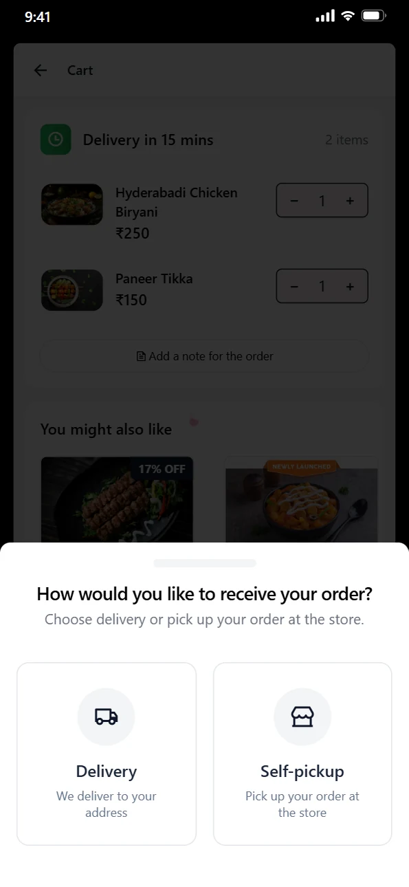 Delivery, pickup or both