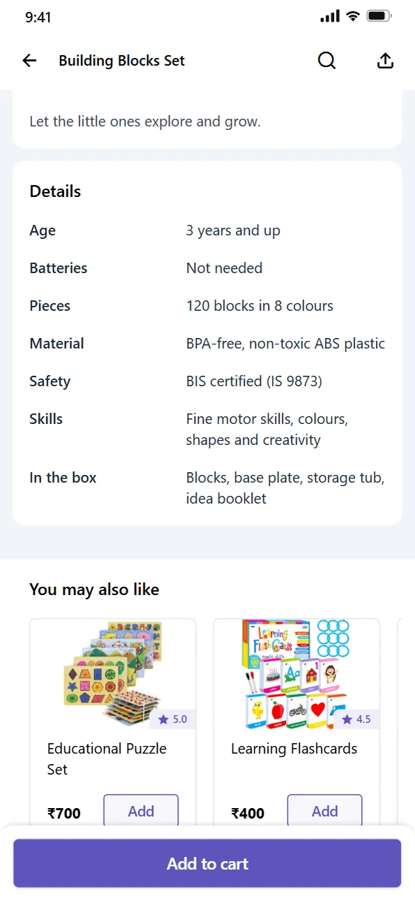 Age, safety and materials