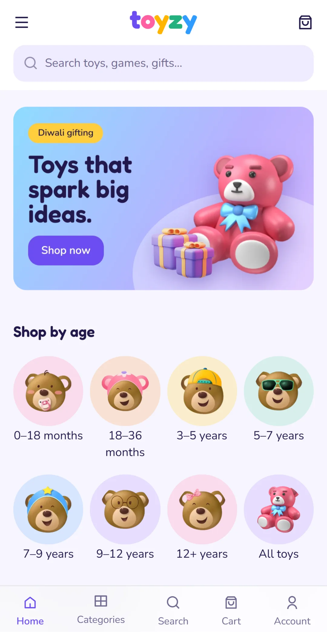 The Bubbly store design on a phone