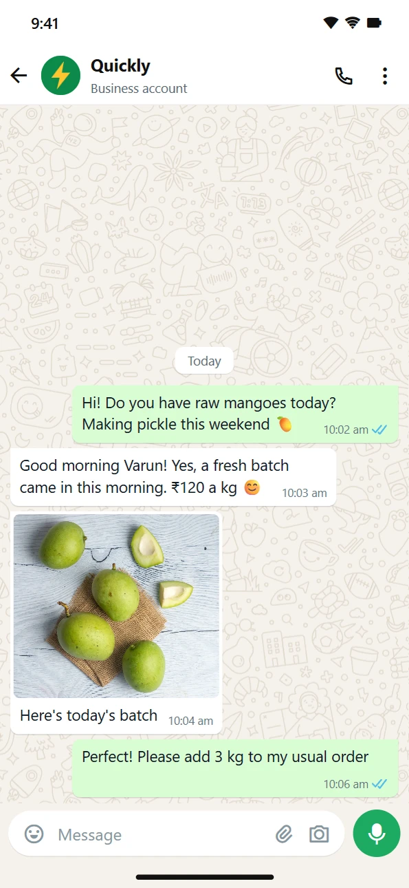 Photos, files and emoji